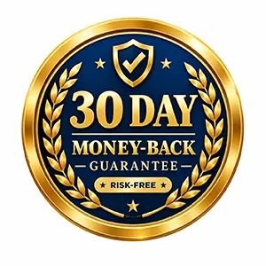 Official 30-Day Money-Back Guarantee Seal